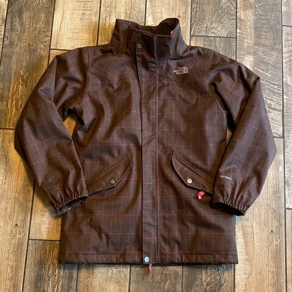 Northface Hyvent Pink and Brown Jacket